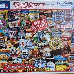 White Mountain We All Scream For Ice Cream Collage Puzzle